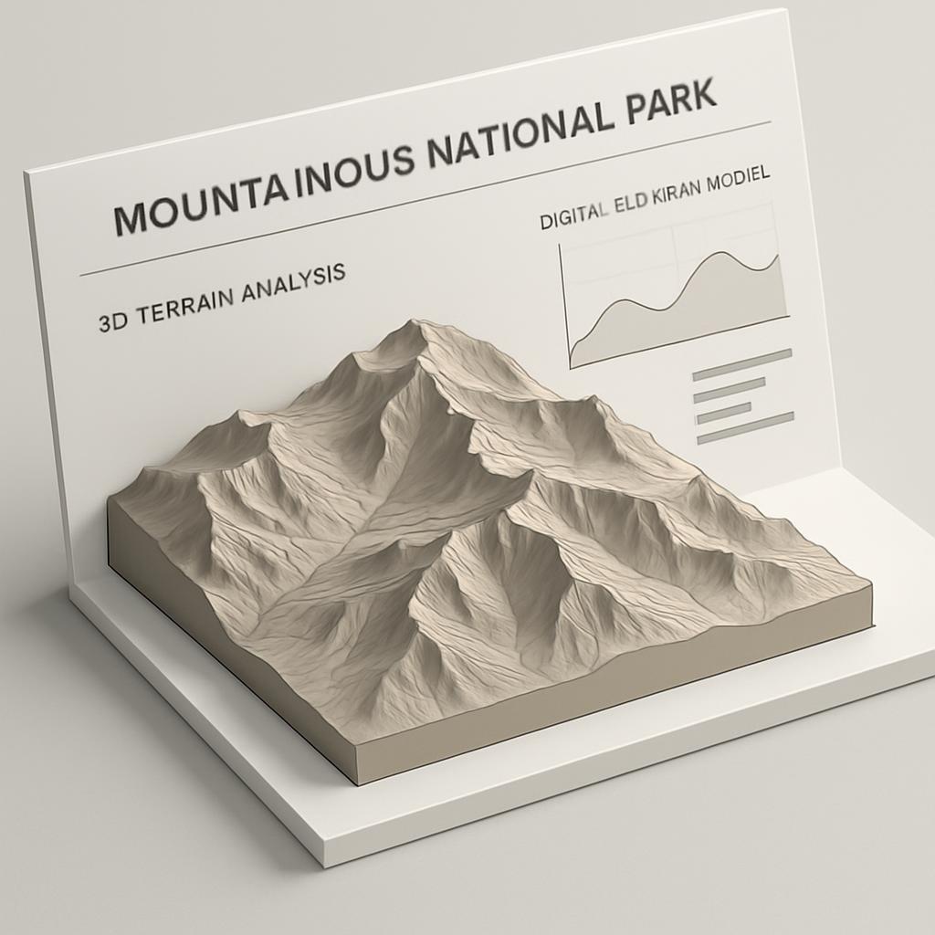 Digital model of the Mountainous National Park.